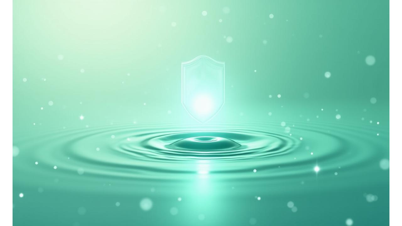 Illustration of a protective, glowing shield surrounding a person meditating, symbolizing data protection.